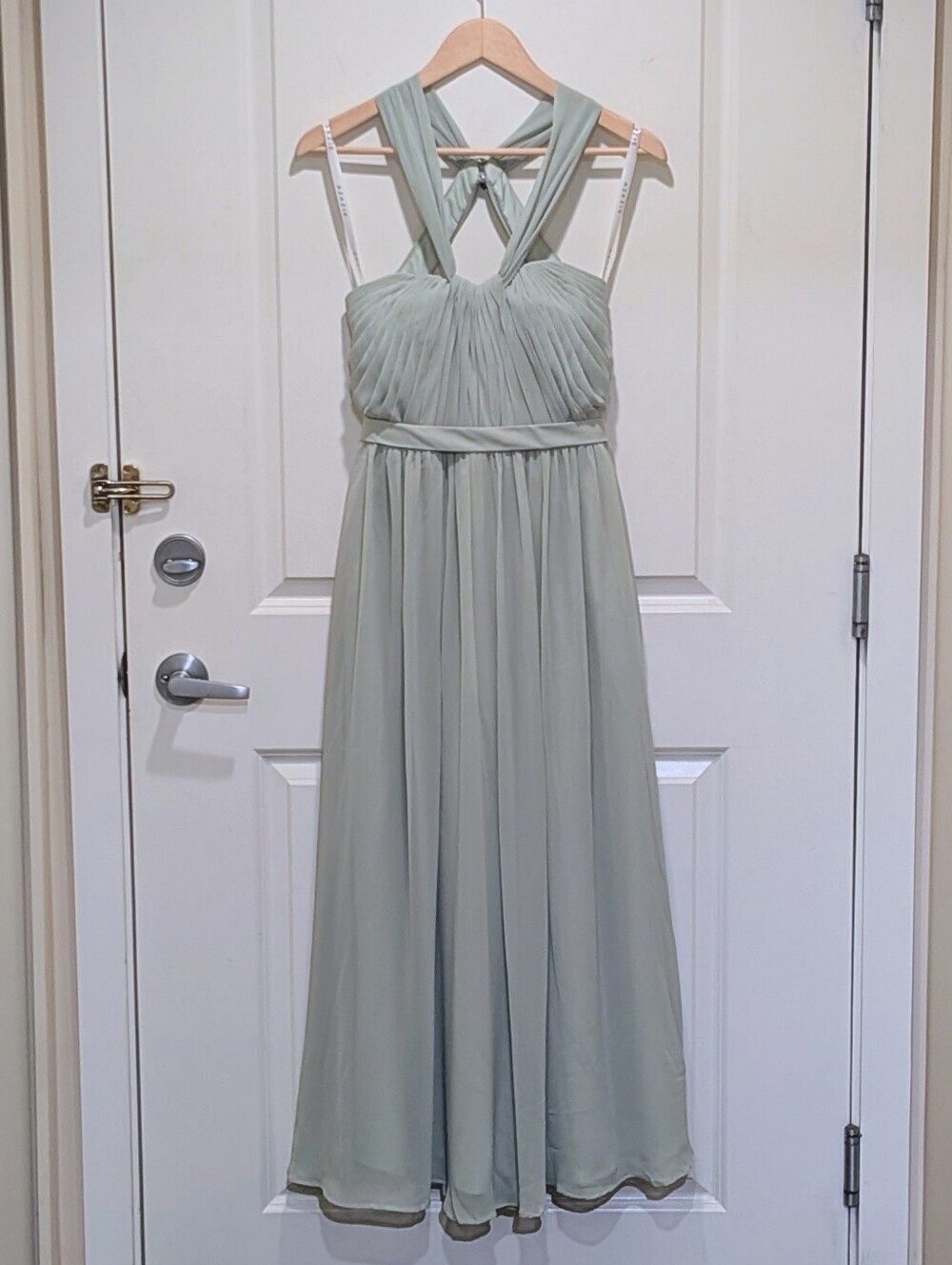 EUC Azazie 2 Agave Pale Green Hillian Bridesmaid Formal Dress - Picture 1 of 9